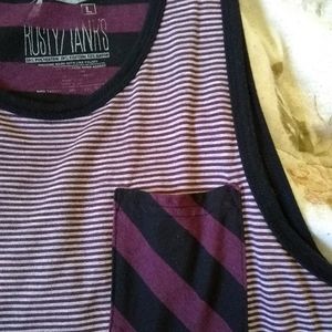 Purple striped tank top